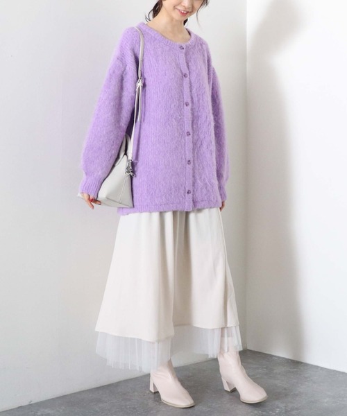 archives（アルシーヴ）の「チュールプリーツスカート（スカート・レディース・ブラック/パープル/ブルーグレー/アイボリー・MEDIUM）」の9枚目の写真