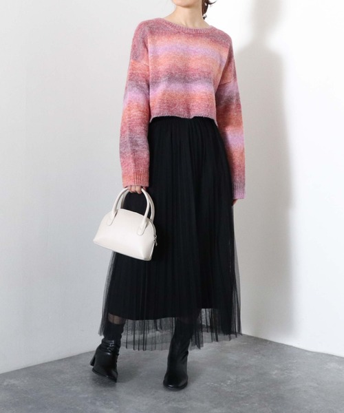 archives（アルシーヴ）の「チュールプリーツスカート（スカート・レディース・ブラック/パープル/ブルーグレー/アイボリー・MEDIUM）」の21枚目の写真