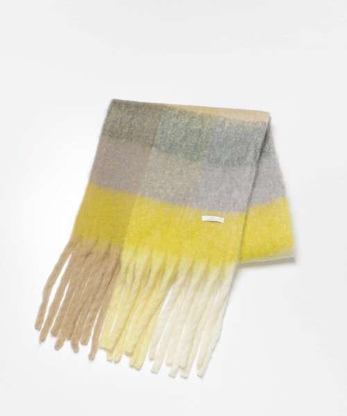 ITEMS URBANRESEARCH(アイテムズ アーバンリサーチ)の「ブークレブロックチェックストール(ストール/ショール・レディース・レッド/オフホワイト/オレンジ/ブルー・ONE)」の12枚目の写真