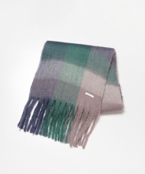 ITEMS URBANRESEARCH(アイテムズ アーバンリサーチ)の「ブークレブロックチェックストール(ストール/ショール・レディース・レッド/オフホワイト/オレンジ/ブルー・ONE)」の13枚目の写真