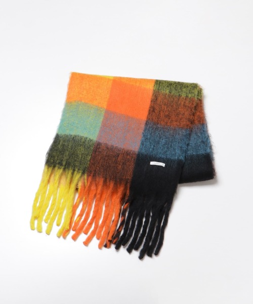 ITEMS URBANRESEARCH(アイテムズ アーバンリサーチ)の「ブークレブロックチェックストール(ストール/ショール・レディース・レッド/オフホワイト/オレンジ/ブルー・ONE)」の14枚目の写真
