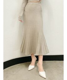 【SETUP着用可】マーメイドケーブルニットスカート