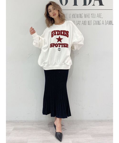 GYDA(ジェイダ)の「【SETUP着用可】マーメイドケーブルニットスカート(スカート・レディース・ブラック/ピンク/アイボリー/ベージュ・FREE)」の12枚目の写真