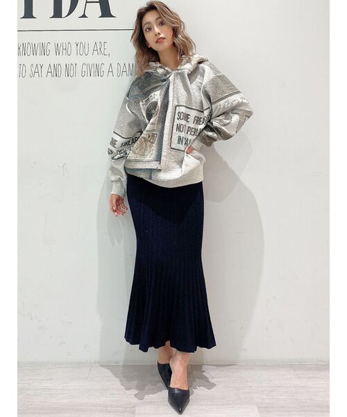 GYDA(ジェイダ)の「【SETUP着用可】マーメイドケーブルニットスカート(スカート・レディース・ブラック/ピンク/アイボリー/ベージュ・FREE)」の14枚目の写真