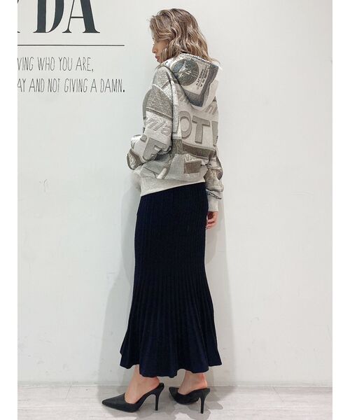 GYDA(ジェイダ)の「【SETUP着用可】マーメイドケーブルニットスカート(スカート・レディース・ブラック/ピンク/アイボリー/ベージュ・FREE)」の16枚目の写真