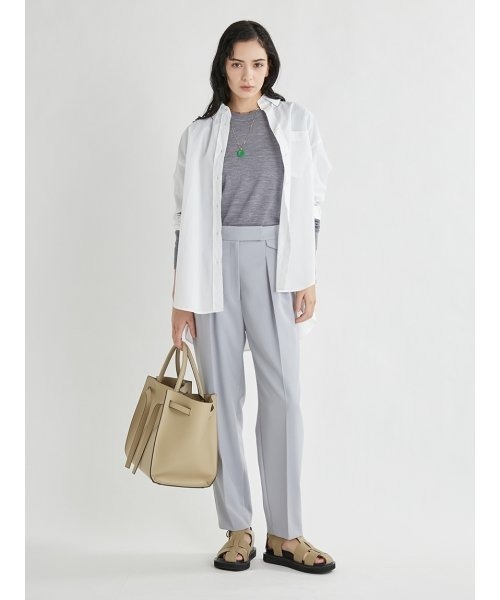 Mila Owen（ミラオーウェン）の「ビエラヤーン配色ラインクルーネックニット（ニット/セーター・レディース・その他/オレンジ/グレー・1/0）」の5枚目の写真