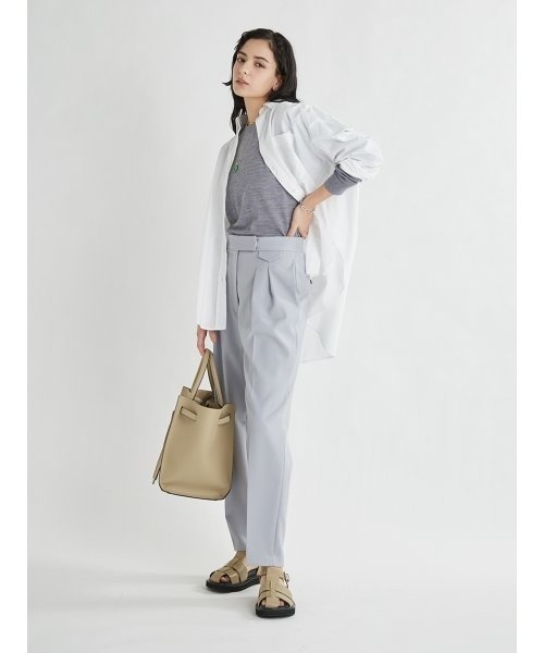 Mila Owen（ミラオーウェン）の「ビエラヤーン配色ラインクルーネックニット（ニット/セーター・レディース・その他/オレンジ/グレー・1/0）」の6枚目の写真