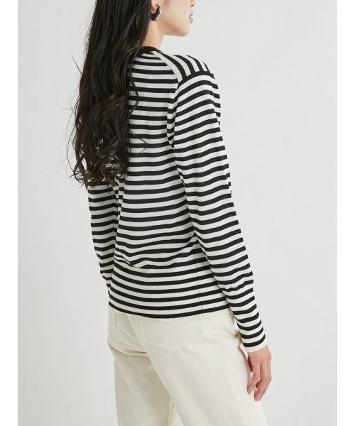 Mila Owen（ミラオーウェン）の「ビエラヤーン配色ラインクルーネックニット（ニット/セーター・レディース・その他/オレンジ/グレー・1/0）」の12枚目の写真