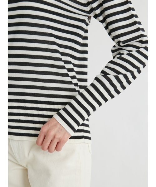 Mila Owen（ミラオーウェン）の「ビエラヤーン配色ラインクルーネックニット（ニット/セーター・レディース・その他/オレンジ/グレー・1/0）」の14枚目の写真