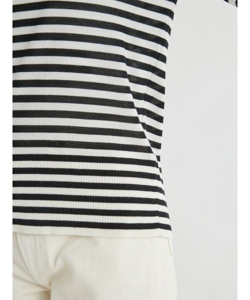 Mila Owen（ミラオーウェン）の「ビエラヤーン配色ラインクルーネックニット（ニット/セーター・レディース・その他/オレンジ/グレー・1/0）」の15枚目の写真