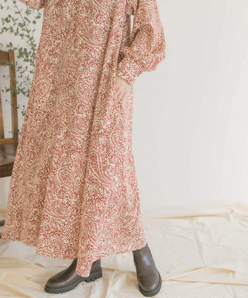 ITEMS URBANRESEARCH(アイテムズ アーバンリサーチ)の「ペイズリーラグランワンピース(ワンピース・レディース・ベージュ/ブラック/アイボリー・FREE)」の12枚目の写真
