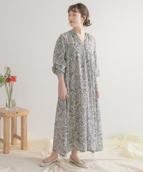ITEMS URBANRESEARCH(アイテムズ アーバンリサーチ)の「ペイズリーラグランワンピース(ワンピース・レディース・ベージュ/ブラック/アイボリー・FREE)」の14枚目の写真