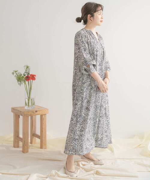 ITEMS URBANRESEARCH(アイテムズ アーバンリサーチ)の「ペイズリーラグランワンピース(ワンピース・レディース・ベージュ/ブラック/アイボリー・FREE)」の16枚目の写真