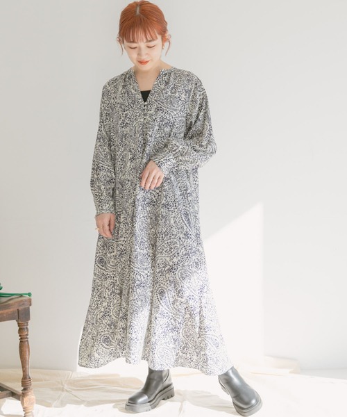 ITEMS URBANRESEARCH(アイテムズ アーバンリサーチ)の「ペイズリーラグランワンピース(ワンピース・レディース・ベージュ/ブラック/アイボリー・FREE)」の18枚目の写真