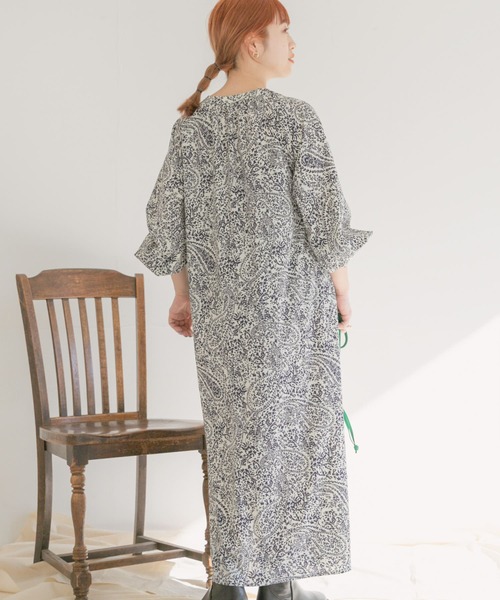 ITEMS URBANRESEARCH(アイテムズ アーバンリサーチ)の「ペイズリーラグランワンピース(ワンピース・レディース・ベージュ/ブラック/アイボリー・FREE)」の22枚目の写真