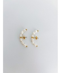 パールカーブロングピアス