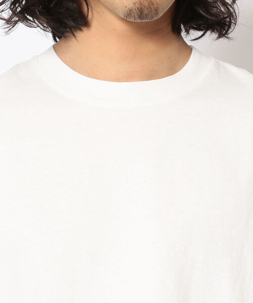REMI RELIEF（レミレリーフ）の「REMI RELIEF(レミレリーフ)　別注16天竺ロンT 無地（Tシャツ/カットソー・メンズ・オフホワイト/ブラック・LARGE/SMALL/MEDIUM）」の5枚目の写真