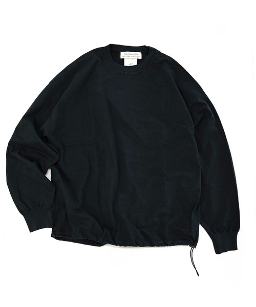 REMI RELIEF（レミレリーフ）の「REMI RELIEF(レミレリーフ)　別注16天竺ロンT 無地（Tシャツ/カットソー・メンズ・オフホワイト/ブラック・LARGE/SMALL/MEDIUM）」の2枚目の写真