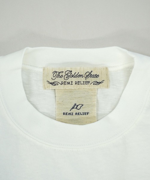 REMI RELIEF（レミレリーフ）の「REMI RELIEF(レミレリーフ)　別注16天竺ロンT 無地（Tシャツ/カットソー・メンズ・オフホワイト/ブラック・LARGE/SMALL/MEDIUM）」の15枚目の写真