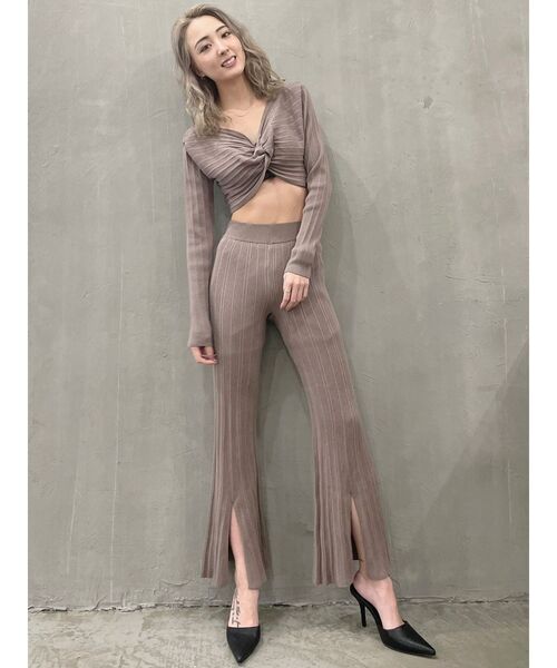 GYDA（ジェイダ）の「【セットアップ着用可】ランダムフレアニットパンツ（その他パンツ・レディース・ブラック/ベージュ・FREE）」の13枚目の写真