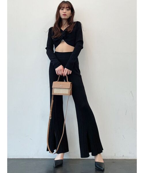 GYDA（ジェイダ）の「【セットアップ着用可】ランダムフレアニットパンツ（その他パンツ・レディース・ブラック/ベージュ・FREE）」の7枚目の写真