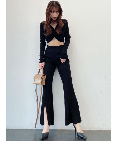 GYDA（ジェイダ）の「【セットアップ着用可】ランダムフレアニットパンツ（その他パンツ・レディース・ブラック/ベージュ・FREE）」の14枚目の写真