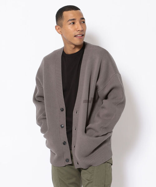LUSOR（ルーソル）の「LUSOR（ルーソル） Wジャカードロゴカーディガン（カーディガン/ボレロ・メンズ・ライトグレー/ブルーグレー/チャコール・MEDIUM/LARGE）」の5枚目の写真
