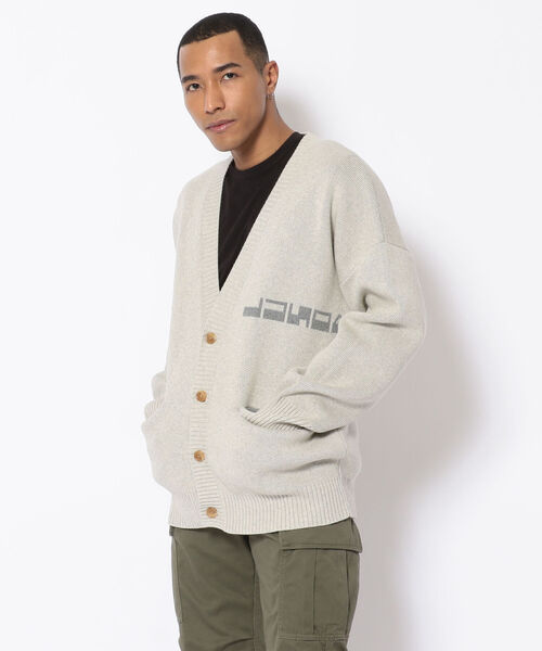 LUSOR（ルーソル）の「LUSOR（ルーソル） Wジャカードロゴカーディガン（カーディガン/ボレロ・メンズ・ライトグレー/ブルーグレー/チャコール・MEDIUM/LARGE）」の7枚目の写真