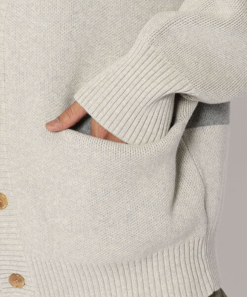 LUSOR（ルーソル）の「LUSOR（ルーソル） Wジャカードロゴカーディガン（カーディガン/ボレロ・メンズ・ライトグレー/ブルーグレー/チャコール・MEDIUM/LARGE）」の11枚目の写真