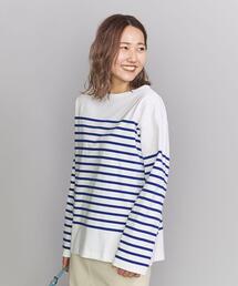 BEAUTY&YOUTH UNITED ARROWS | BY パネル バスクボーダー ロングスリーブ プルオーバー -ウォッシャブル-(Tシャツ/カットソー)