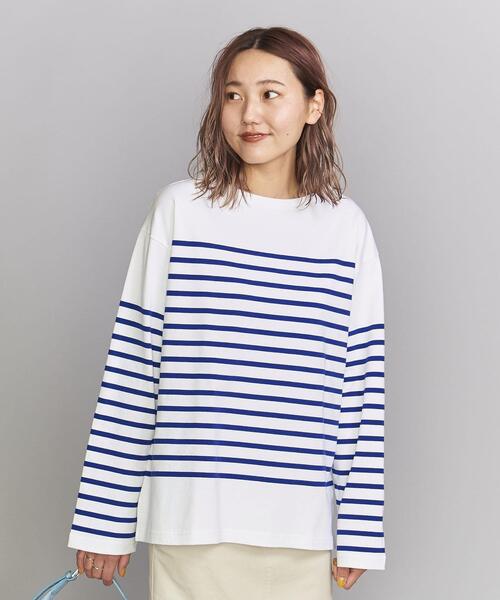 BEAUTY&YOUTH UNITED ARROWS（ビューティーアンドユースユナイテッドアローズ）の「BY パネル バスクボーダー ロングスリーブ プルオーバー -ウォッシャブル-（Tシャツ/カットソー・レディース・ケリー/ネイビー/ピンク・FREE）」の14枚目の写真