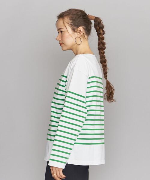 BEAUTY&YOUTH UNITED ARROWS（ビューティーアンドユースユナイテッドアローズ）の「BY パネル バスクボーダー ロングスリーブ プルオーバー -ウォッシャブル-（Tシャツ/カットソー・レディース・ケリー/ネイビー/ピンク・FREE）」の11枚目の写真