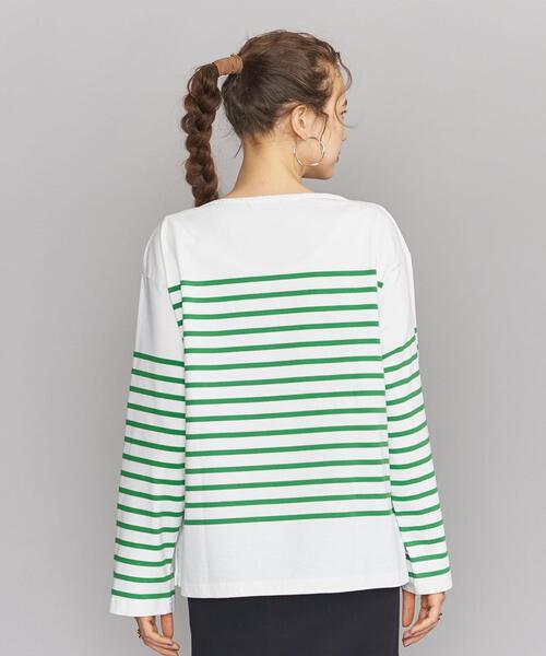 BEAUTY&YOUTH UNITED ARROWS（ビューティーアンドユースユナイテッドアローズ）の「BY パネル バスクボーダー ロングスリーブ プルオーバー -ウォッシャブル-（Tシャツ/カットソー・レディース・ケリー/ネイビー/ピンク・FREE）」の12枚目の写真