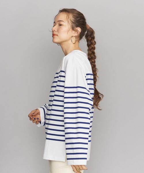 BEAUTY&YOUTH UNITED ARROWS（ビューティーアンドユースユナイテッドアローズ）の「BY パネル バスクボーダー ロングスリーブ プルオーバー -ウォッシャブル-（Tシャツ/カットソー・レディース・ケリー/ネイビー/ピンク・FREE）」の19枚目の写真