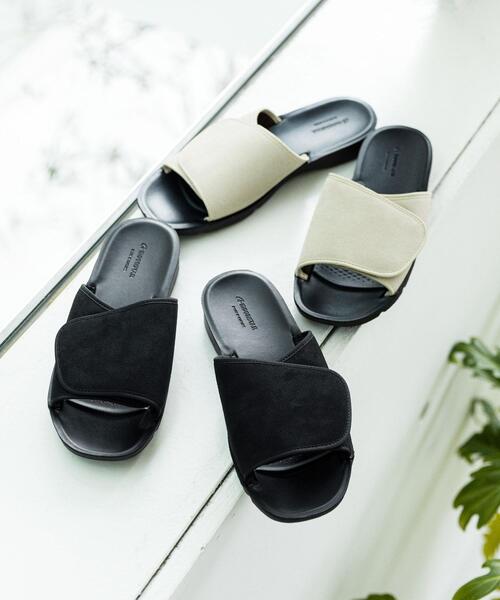 MoonStar（ムーンスター）の「＜MOONSTAR（ムーンスター）＞BAND LAZY サンダル（サンダル・メンズ・ブラック/ベージュ・L/M）」の3枚目の写真