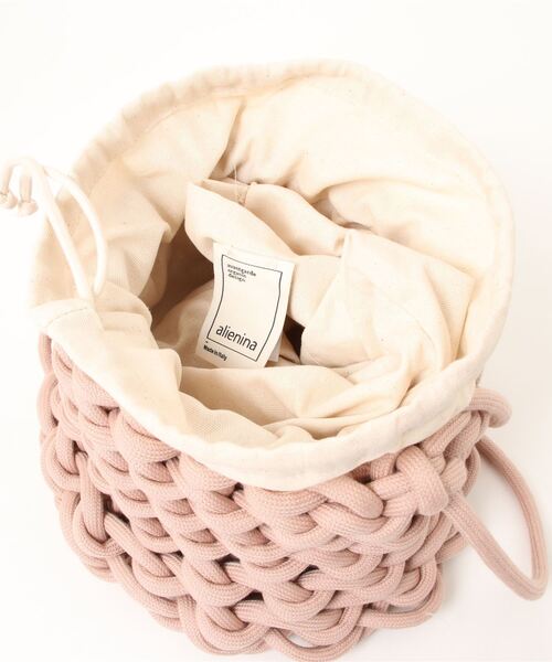 ALIENINA（アリエニーナ）の「【ALIENINA/アリエニーナ】ショルダーバッグ　ハンドメイド　コットンロープ　KATI BAG（ショルダーバッグ・レディース・ホワイト/ブラック/ライトブラウン/ミント/ベビーピンク・FREE）」の10枚目の写真