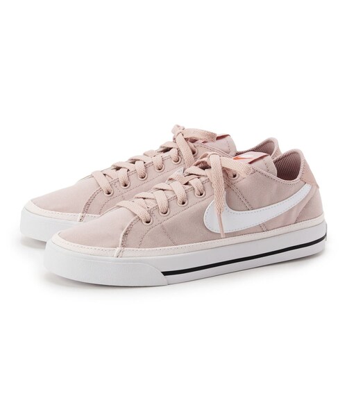 grove(グローブ)の「◆NIKE CourtLegacyCanvas スニーカー(スニーカー・レディース・オフホワイト/ブラック/ベビーピンク・35/45)」の3枚目の写真