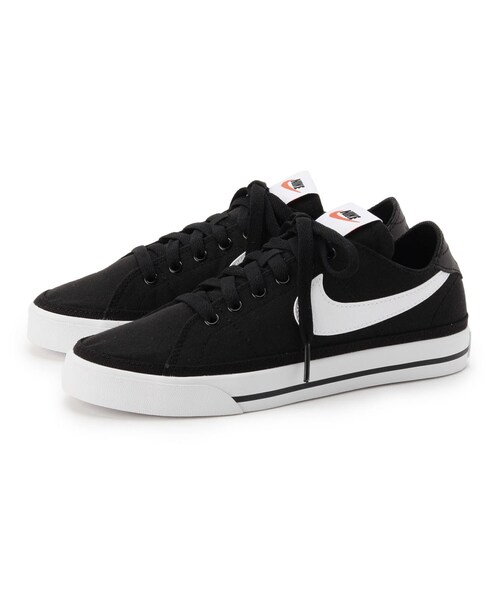 grove(グローブ)の「◆NIKE CourtLegacyCanvas スニーカー(スニーカー・レディース・オフホワイト/ブラック/ベビーピンク・35/45)」の2枚目の写真