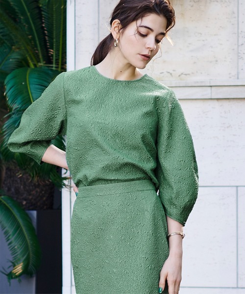 ふくれｼﾞｬｶﾞｰﾄﾞﾊﾞﾙｰﾝ袖ﾄｯﾌﾟｽ Tシャツ カットソー Ur S ユアーズ のファッション通販 Zozotown