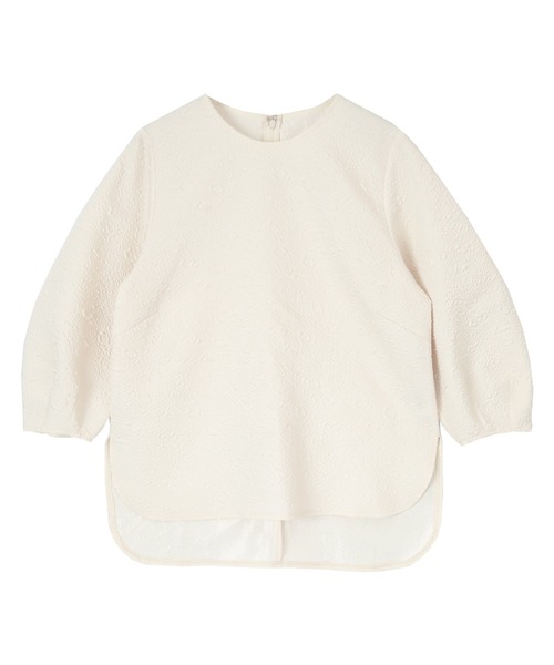 UR'S(ユアーズ)の「ふくれジャガードバルーン袖トップス(Tシャツ/カットソー・レディース・ブラック/グレイッシュベージュ/オフホワイト/グリーン・L/M/S)」の5枚目の写真