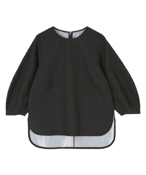 UR'S(ユアーズ)の「ふくれジャガードバルーン袖トップス(Tシャツ/カットソー・レディース・ブラック/グレイッシュベージュ/オフホワイト/グリーン・L/M/S)」の6枚目の写真