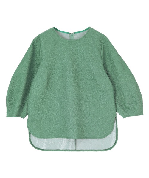UR'S(ユアーズ)の「ふくれジャガードバルーン袖トップス(Tシャツ/カットソー・レディース・ブラック/グレイッシュベージュ/オフホワイト/グリーン・L/M/S)」の8枚目の写真