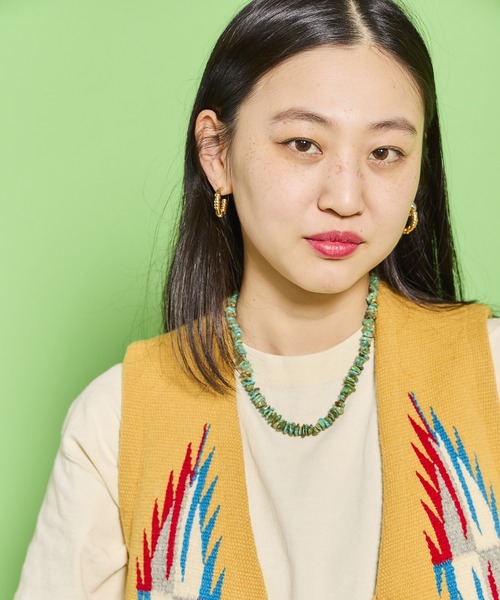 Indian Jewelry（インディアンジュエリー）の「INDIAN JEWELRY  NECKLACE 107（ネックレス・レディース・グリーン/グリーン系その他2/グリーン系その他3/グリーン系その他4/グリーン系その他5・ONE SIZE）」の4枚目の写真