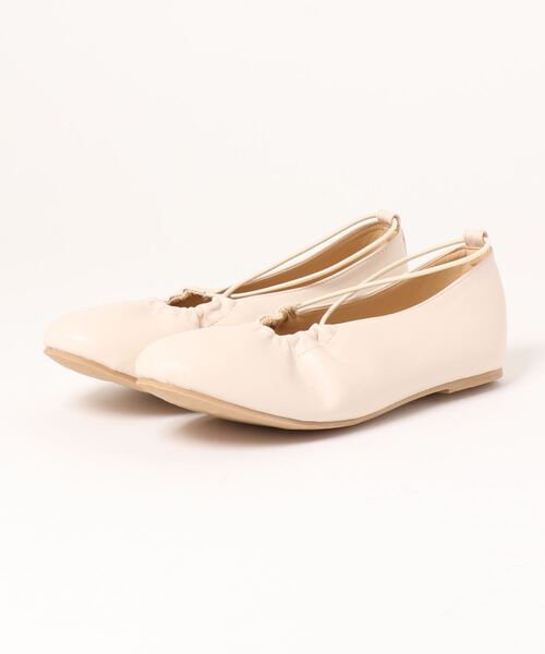 ehka sopo（エヘカソポ）の「シャーリングバレエシューズ（バレエシューズ・レディース・ブラック/ベージュ/オフホワイト・MEDIUM/LARGE）」の8枚目の写真