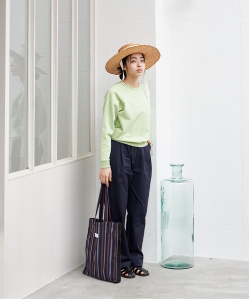 Libra Cue（リブラ キュー）の「デイリーストライプトートバック（トートバッグ・レディース・ブルー/グリーン・FREE）」の5枚目の写真