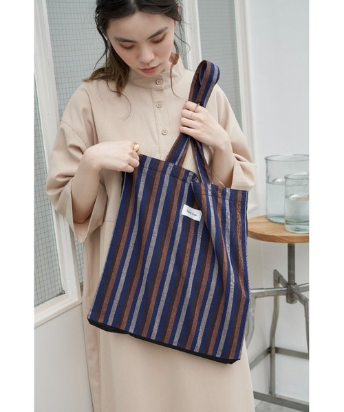 Libra Cue（リブラ キュー）の「デイリーストライプトートバック（トートバッグ・レディース・ブルー/グリーン・FREE）」の19枚目の写真