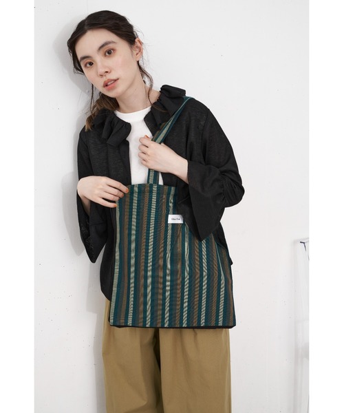 Libra Cue（リブラ キュー）の「デイリーストライプトートバック（トートバッグ・レディース・ブルー/グリーン・FREE）」の16枚目の写真