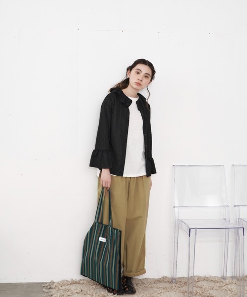 Libra Cue（リブラ キュー）の「デイリーストライプトートバック（トートバッグ・レディース・ブルー/グリーン・FREE）」の13枚目の写真