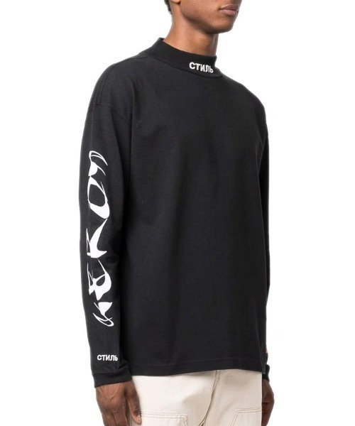 HERON PRESTON（ヘロンプレストン）の「【HERON PRESTON】LS TURTLENECK HP BRUSH（Tシャツ/カットソー・メンズ・ブラック×ホワイト・M）」の3枚目の写真