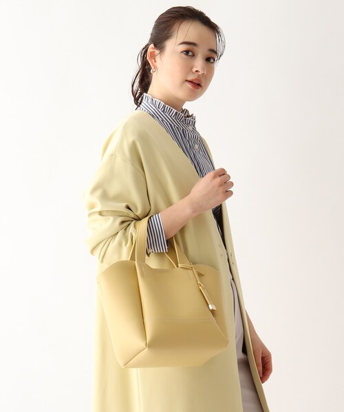 index（インデックス）の「◆ステッチデザイントートバッグ【2WAY】（トートバッグ・レディース・ブラック/イエロー/ダークグレー・00）」の5枚目の写真